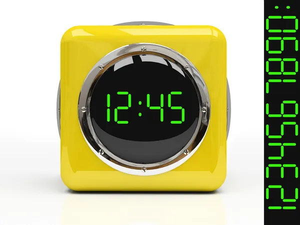 Relógio amarelo — Fotografia de Stock