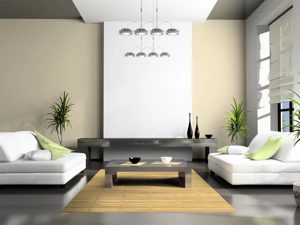 Home interior 3D renderização Imagem De Stock