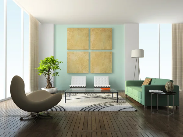 Interior da moderna sala de estar — Fotografia de Stock