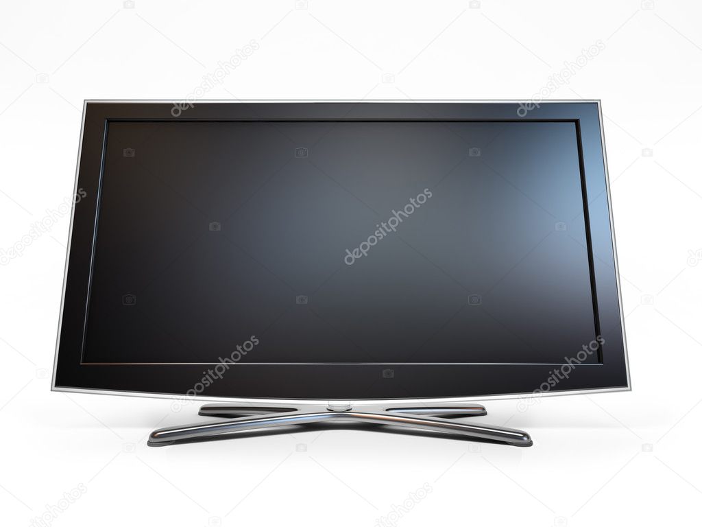 Television set isolated on white background