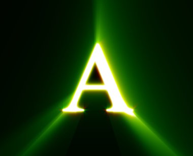 A,shine, green clipart