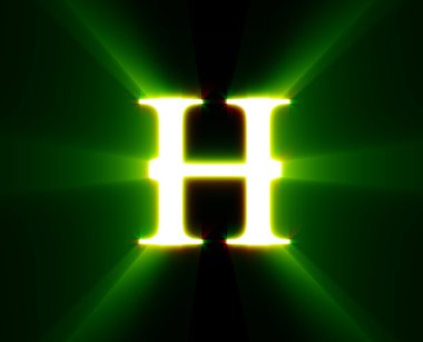 H,shine, green clipart