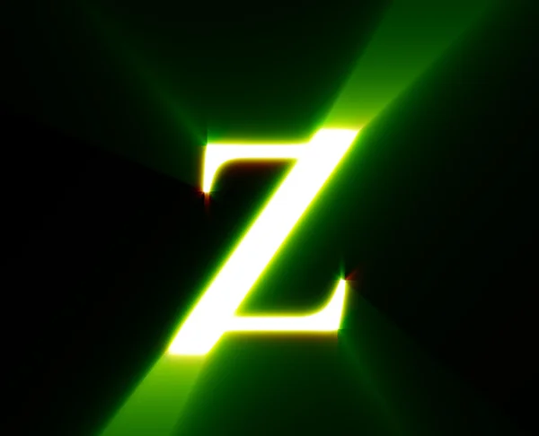 Z, brillo, verde — Foto de Stock