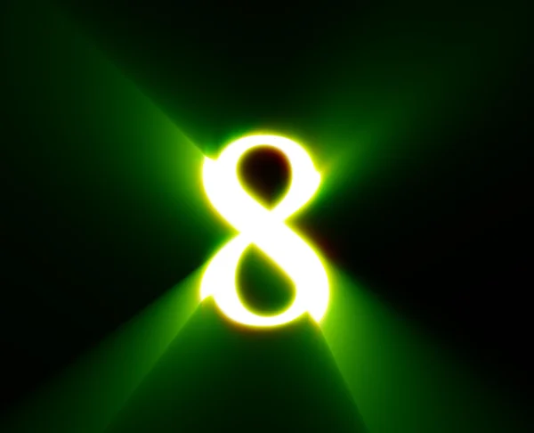 Acht, acht, neun, leuchten, grün — Stockfoto