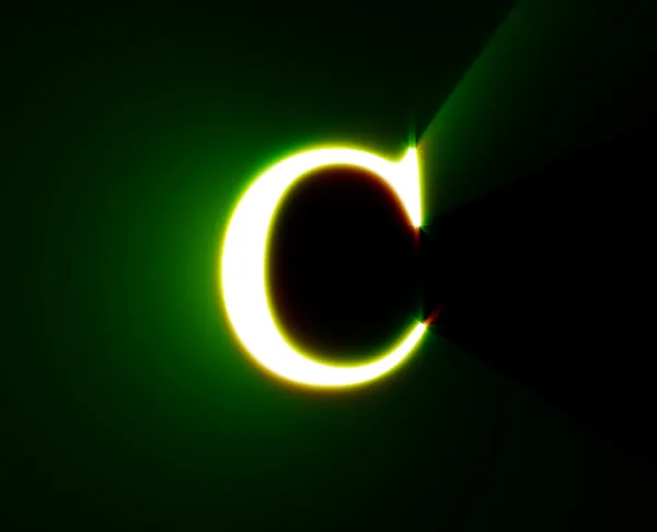 C, brilho, verde — Fotografia de Stock