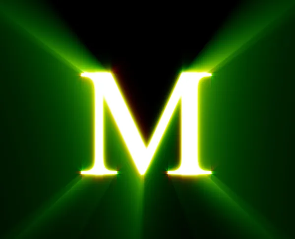 M, brillant, vert — Photo