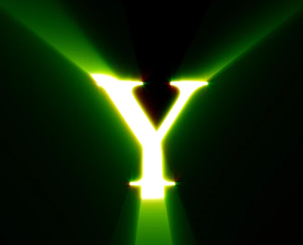 Y, shine, green — стоковое фото