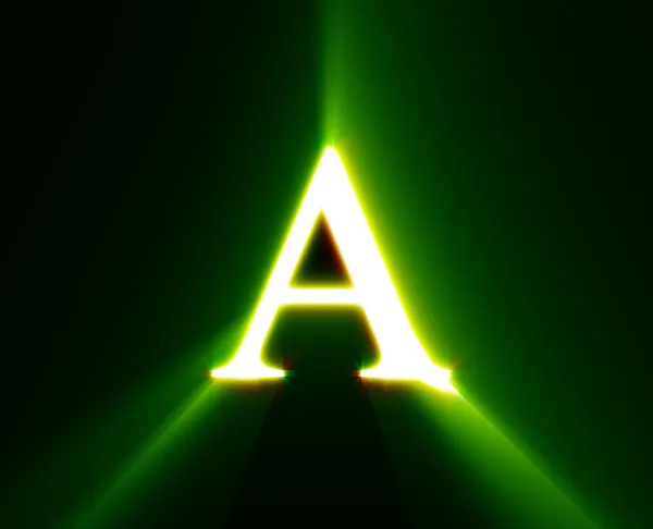 A, brillant, vert — Photo