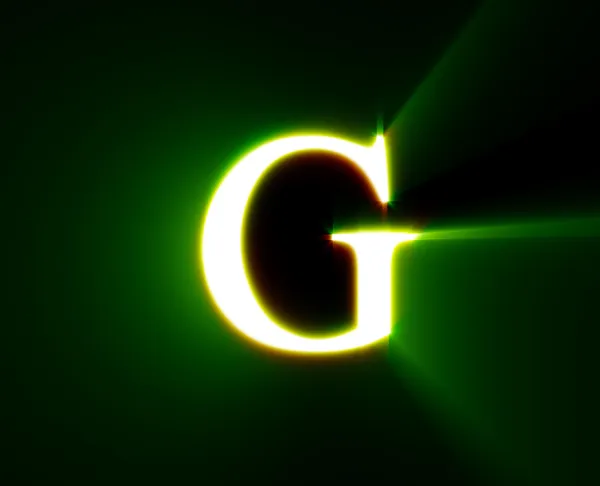 G, λάμψη, πράσινο — Φωτογραφία Αρχείου