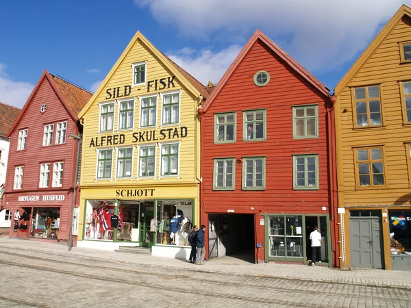 Domy v Bergenu Stock Snímky