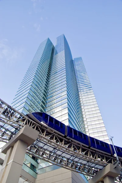 Modern Skyscraper and Tram — Stock Photo, Image