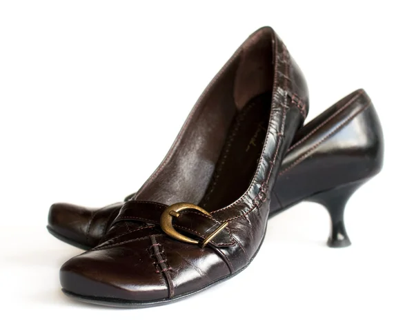 stock image Brown shoes with buckles