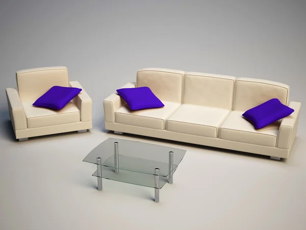 Sofa & leunstoel — Stockfoto