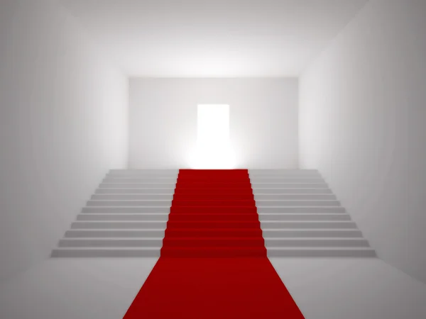stock image Stair with red carpet