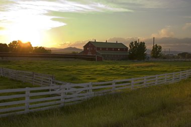 Countryside Fence and the Ranch clipart