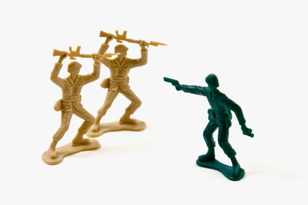Courage - Two on One Plastic Soldiers — Stock Photo, Image