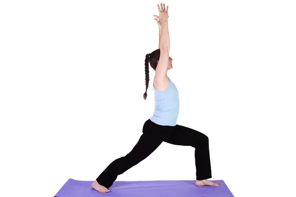 Donna in posizione yoga — Foto Stock