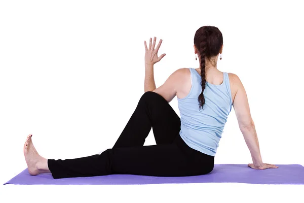 Woman in Yoga Position — Stock Photo, Image