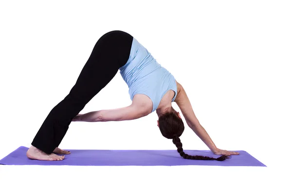 Wanita dalam posisi yoga — Stok Foto