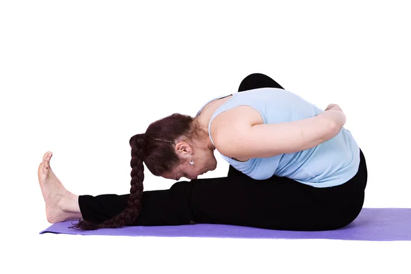 Kvinna i yogaposition — Stockfoto