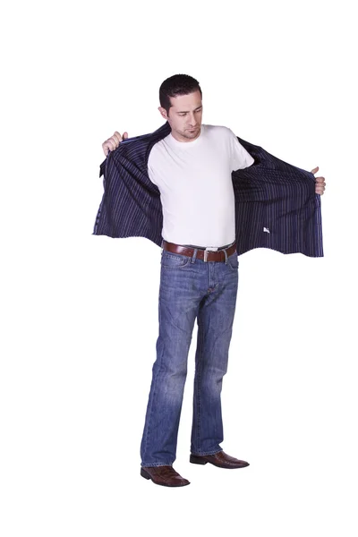 Casual mens omhoog het kleden van — Stockfoto