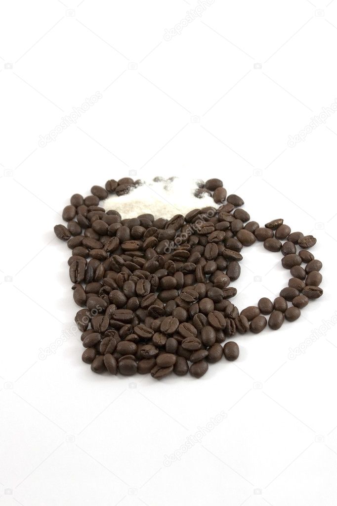 Isolated Coffee Mug and Creamer