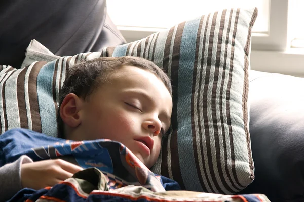 Cute Little Boy Sleeping on the Couch — Stock Photo, Image