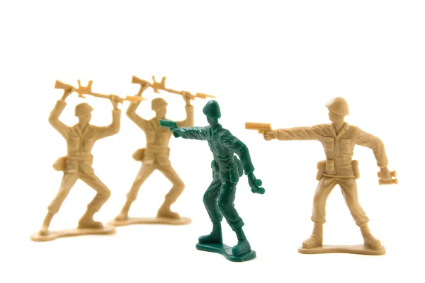 Bravery Concept - Plastic Soldiers — Stock Photo, Image