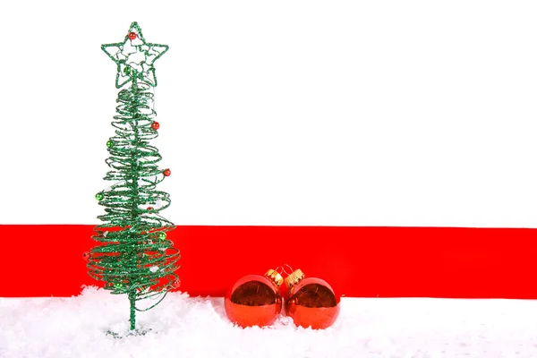 Karácsonyfa hóval — Stock Fotó