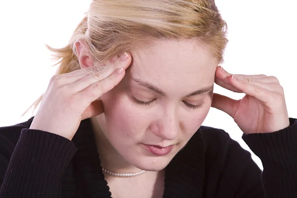頭痛のある女性 — ストック写真