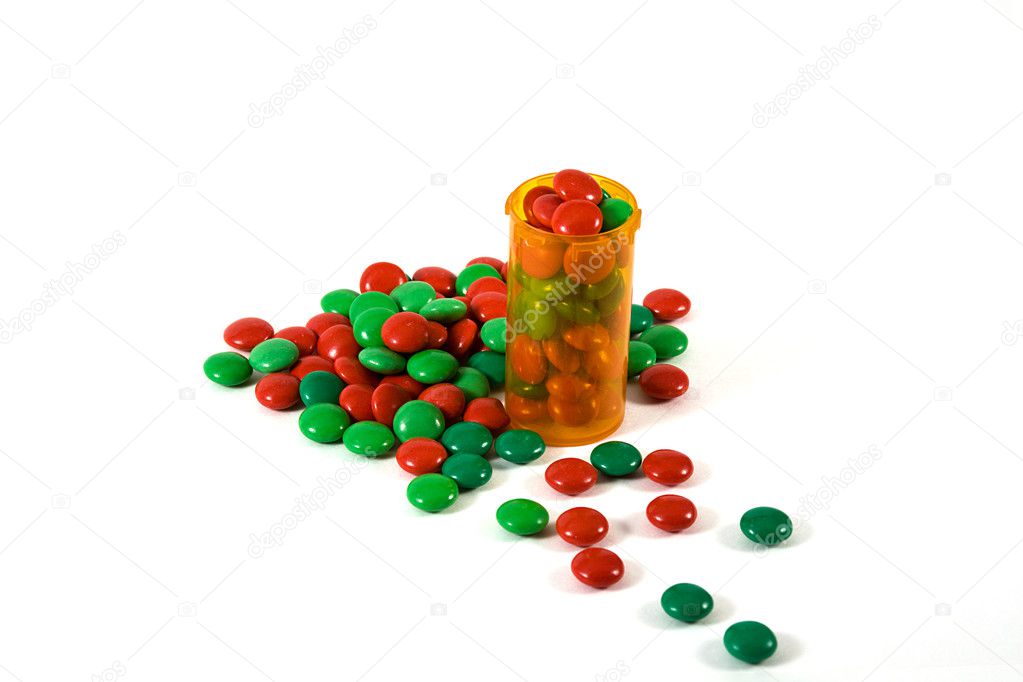 Medicine Bottle filled with Candy Stock Photo by ©mdilsiz 2733163
