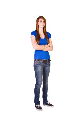 Beautiful Girl Standing Up clipart