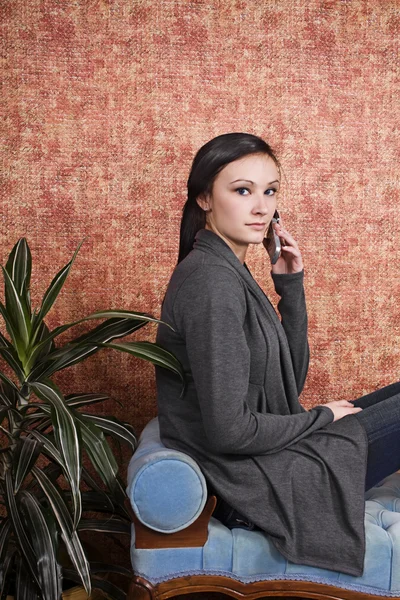 Stock image Teenager Talking on the Cell Phone