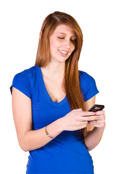 Beautiful Girl Texting — Stock Photo, Image