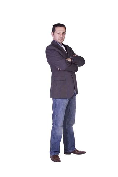 Casual Homem com uma jaqueta Posando — Fotografia de Stock