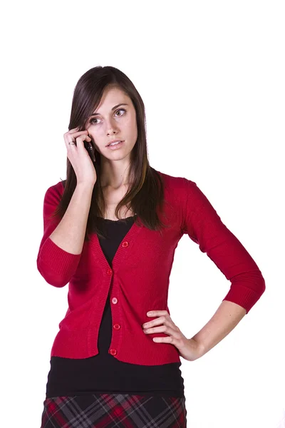 Beautiful Woman Talking on the Phone — Stock Photo, Image