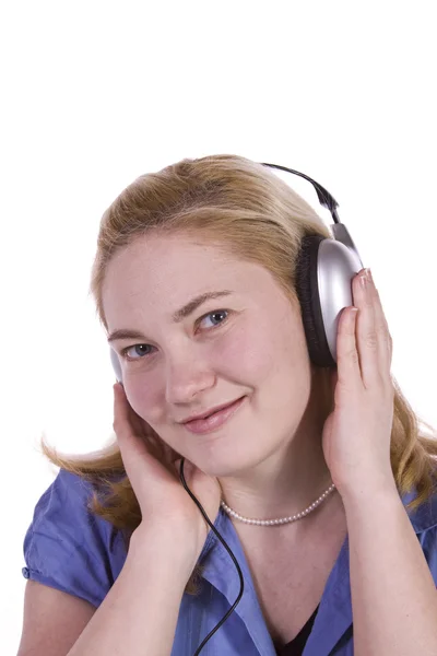 Cute Girl Listening to Music — Stock Photo, Image
