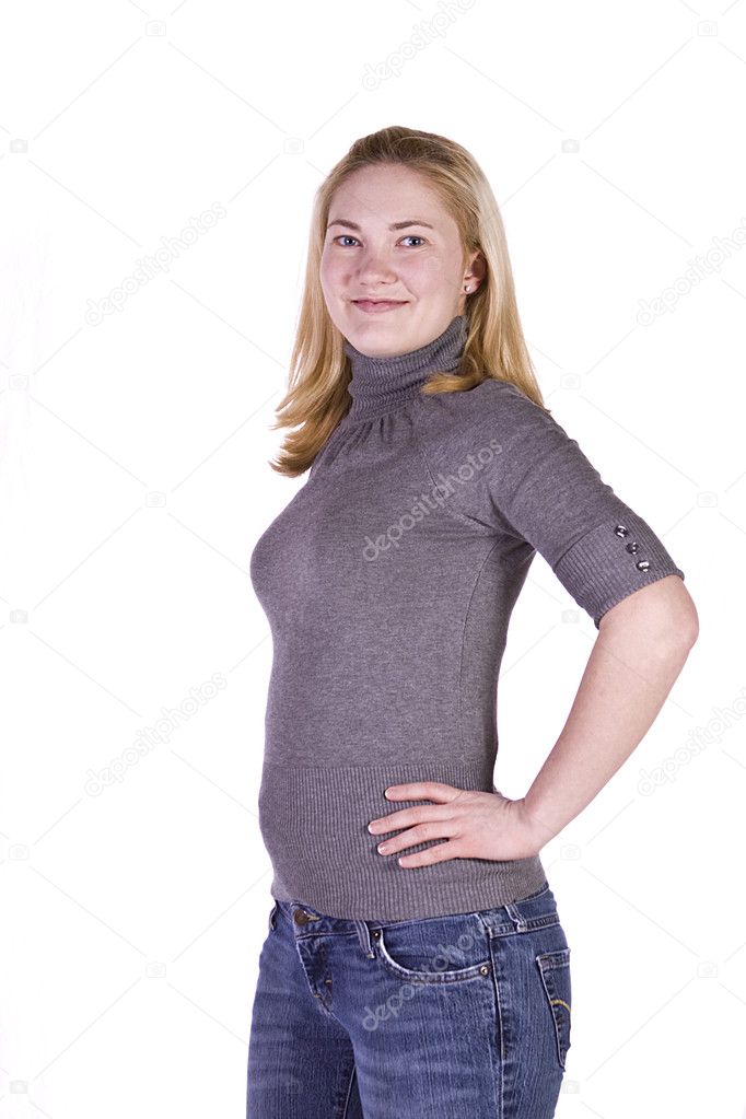 Beautiful Girl Standing Up Stock Photo by ©mdilsiz 2747406