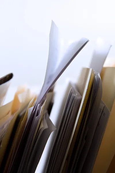 Folders in a Rack — Stok fotoğraf