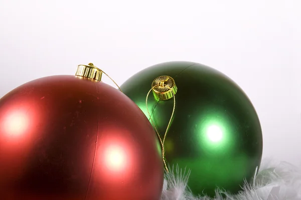 Ornamentos de Natal com espaço em branco — Fotografia de Stock