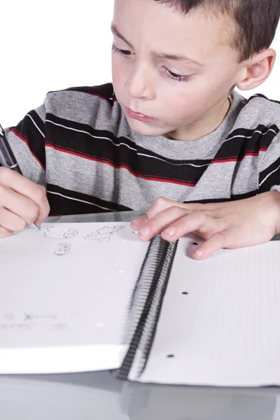 Little Cute Boy Practicing His Skills — Stock Photo, Image
