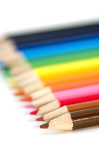 Kleurende potloden - ondiepe dof — Stockfoto