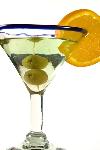 Na białym tle martini szkła — Zdjęcie stockowe