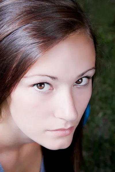 Close-up op een tienermeisje — Stockfoto