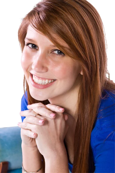 Close up on a Cute Girl Smiling — Stock Photo, Image