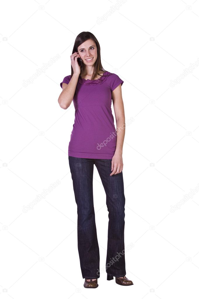 Beautiful Woman Talking on the Phone