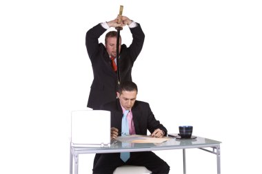 Businessmen Backstabbing Concept clipart