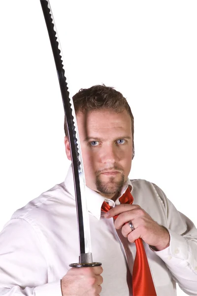 Empresario con espada — Foto de Stock