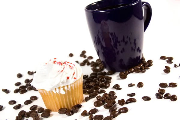 Isolated Coffee Mug with Cupcake — Stock Photo, Image