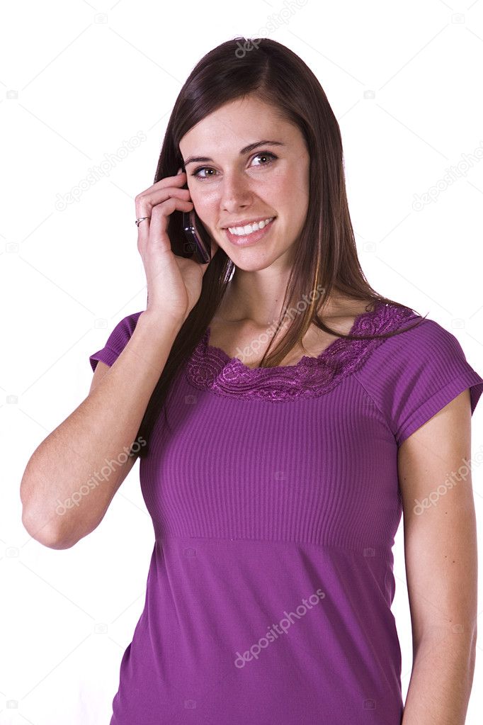 Cute Girl Talking on the Phone